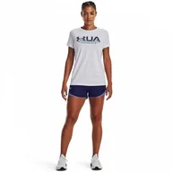 Spodnie sportowe damskie - Damskie spodenki treningowe Under Armour UA Play Up CB Short - fioletowe - UNDER ARMOUR - miniaturka - grafika 1