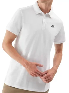 KOSZULKA POLO 4F męska 4FWMM00TPTSM316-10S polówka klasyczna bawełna 3XL - Koszulki męskie - miniaturka - grafika 1