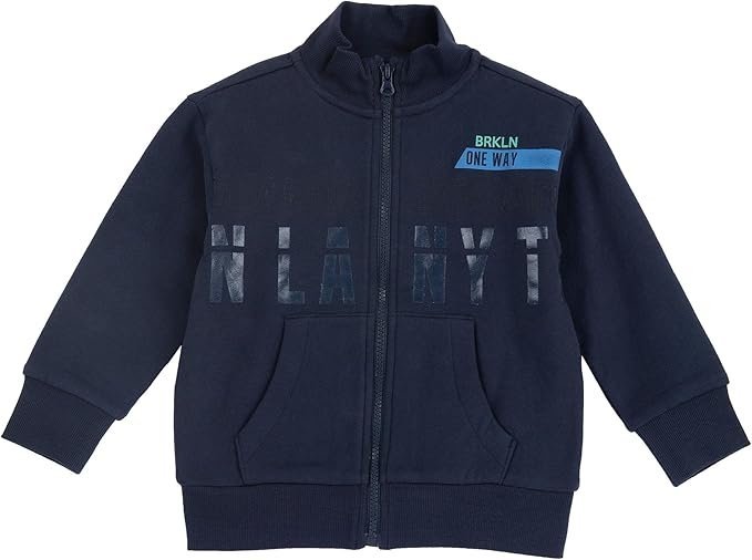 CHICCO GRANATOWA BLUZA DZIECIĘCA Z KIESZENIAMI I NADRUKIEM 98 17BA