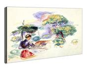Obrazy i zdjęcia na płótnie - Landscape with a Girl, Auguste Renoir - obraz na płótnie Wymiar do wyboru: 120x90 cm - miniaturka - grafika 1