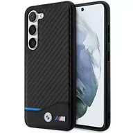 Etui i futerały do telefonów - Etui BMW do Samsung Galaxy S23+ Plus Leather Carbon czarny - miniaturka - grafika 1