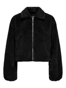 Kurtki damskie - ONLY Kurtka "ONLDANA" w kolorze czarnym ze sztucznego futerka - miniaturka - grafika 1