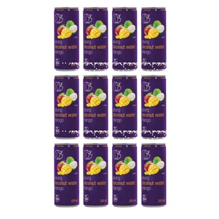 Quality Food Woda kokosowa z sokiem z mango Zestaw 12 x 320 ml - żywność - Woda - miniaturka - grafika 1