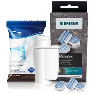 Zestaw Siemens, Filtr Aqualogis AL-Inte, Siemens Odkamieniacz TZ80002 - Akcesoria i części do ekspresów do kawy - miniaturka - grafika 1