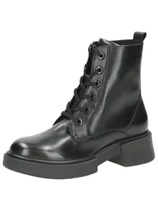 CAPRICE Damskie sztyblety Lace Boot Flat 9-25101-43, Czarna papka, 42 EU - Botki damskie - miniaturka - grafika 1