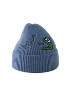 Czapki damskie - Chłopięca czapka zimowa Hello Dino niebieska Be Snazzy r.48/54 - miniaturka - grafika 1