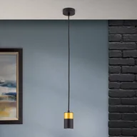 Lampy sufitowe - Lampa wisząca Martini czarna/złota - miniaturka - grafika 1