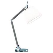 Lampy stojące - Nocna lampa stojąca Zyta do czytania aluminium biała - miniaturka - grafika 1