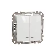 Wyłączniki światła i elektryczne - Sedna Design&Elements Łącznik świecznikowy z podświetleniem, biały - miniaturka - grafika 1