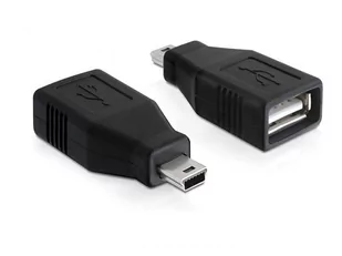 Delock Adapter USB A(F)->USB Mini(M) 65277 - Adaptery i przejściówki - miniaturka - grafika 2