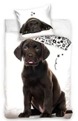Pościel dla dzieci - ﻿Pościel 160x200 labrador pies szczeniak brązowy czekoladowy golden bawełna - miniaturka - grafika 1
