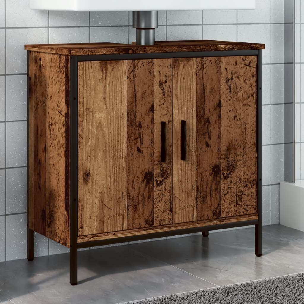 vidaXL vidaXL Szafka pod umywalkę, stare drewno, 60x30x60 cm