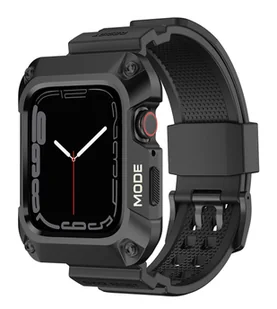 Kingxbar CYF134 2w1 pasek Apple Watch Ultra, SE, 8, 7, 6, 5, 4, 3, 2, 1 (49, 45, 44, 42  mm) z wbudowanym pancernym etui ze stali nierdzewnej czarny - Akcesoria do smartwatchy - miniaturka - grafika 1