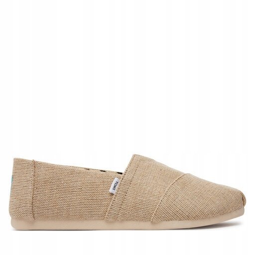 TOMS DAMSKIE ESPADRYLE BEŻOWE WSUWANE Z LOGO 41 1JTA