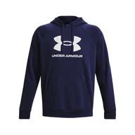 Bluzy męskie - Męska Bluza UNDER ARMOUR UA RIVAL FLEECE LOGO HD 1379758-410 – Granatowy - miniaturka - grafika 1