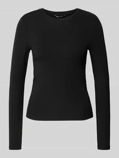 Bluzka z długim rękawem o kroju slim fit z mieszanki bawełny model ‘RILEY’ - Bluzki damskie - miniaturka - grafika 1
