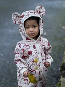 Kombinezony dla dzieci - Kombinezon Uszaty Jabłuszka na Mleczku - miniaturka - grafika 1