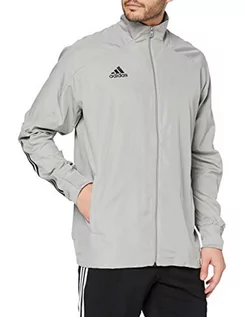 Kurtki męskie - adidas Con20 Pre Jkt, Męska kurtka sportowa, Team Mid Grey/Black, M/L - grafika 1