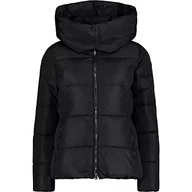 Kurtki damskie - CMP Damska kurtka z tafty na zamek błyskawiczny, czarna, L - miniaturka - grafika 1