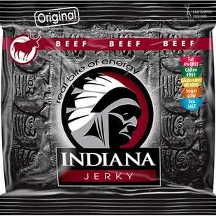 Mięso suszone Indiana Jerky Wołowina original 60 g - Zdrowa żywność - miniaturka - grafika 1