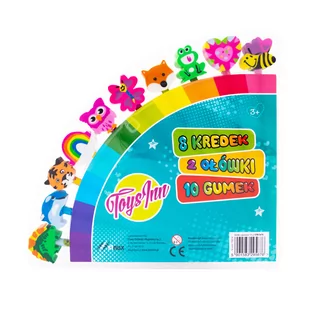 Stnux Kredki z gumkami 10 kredek - Przybory szkolne - miniaturka - grafika 1