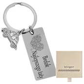 Bransoletki - Brelok do kluczy Z GRAWEREM dla kierowcy AUTO stal - miniaturka - grafika 1