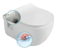 Miski WC - Sapho Brilla - Toaleta ścienna z prysznicem bidetowym, bez kołnierza, biała 100612 - miniaturka - grafika 1