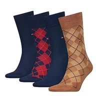 Skarpetki męskie - Tommy Hilfiger Skarpety męskie CLSSC (4 sztuki), Desert Khaki/Navy, 39-42 EU - miniaturka - grafika 1