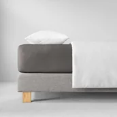 Prześcieradła - Prześcieradło Z Gumką Jersey 840 : Kolor - 840/graphit, Wymiary - 100/220 - miniaturka - grafika 1