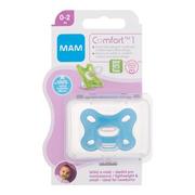 Smoczki uspokajające - MAM Comfort 1 Silicone Pacifier 0-2m Blue smoczek 1 szt dla dzieci - miniaturka - grafika 1