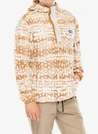 Bluzy sportowe męskie - Bluza z kapturem Columbia Helvetia II Printed Hoodie - camel brown stippled stripe - miniaturka - grafika 1