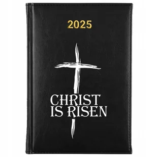 KALENDARZ TEMINARZ PLANER CZARNY Dzienny A5 2025 RELIGIJNE CYTATY WZORY - Notesy i bloczki - miniaturka - grafika 1