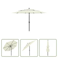 Parasole ogrodowe - The Living Store 3-poziomowy parasol na aluminiowym słupku - piaskowy - 3 -5 m - Parasol Ogrodowy - miniaturka - grafika 1
