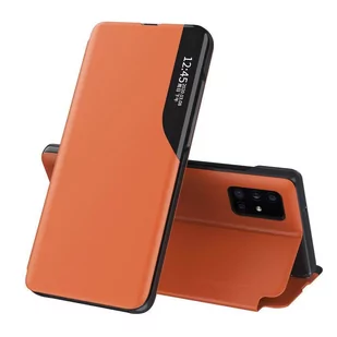 Eco Hurtel Leather View Case elegancki futerał etui z klapką i funkcją podstawki Huawei P40 Pro pomarańczowy - Pomarańczowy - Etui i futerały do telefonów - miniaturka - grafika 1