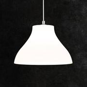 Lampy sufitowe - Żyrandol Marybell szklany klosz, chrom/biały 1pkt. - miniaturka - grafika 1