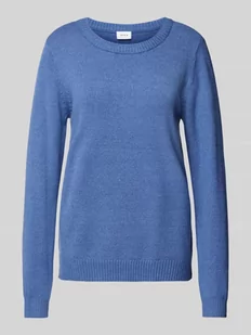 Sweter z dzianiny z prążkowanymi wykończeniami model ‘Viril’ - Swetry damskie - miniaturka - grafika 1