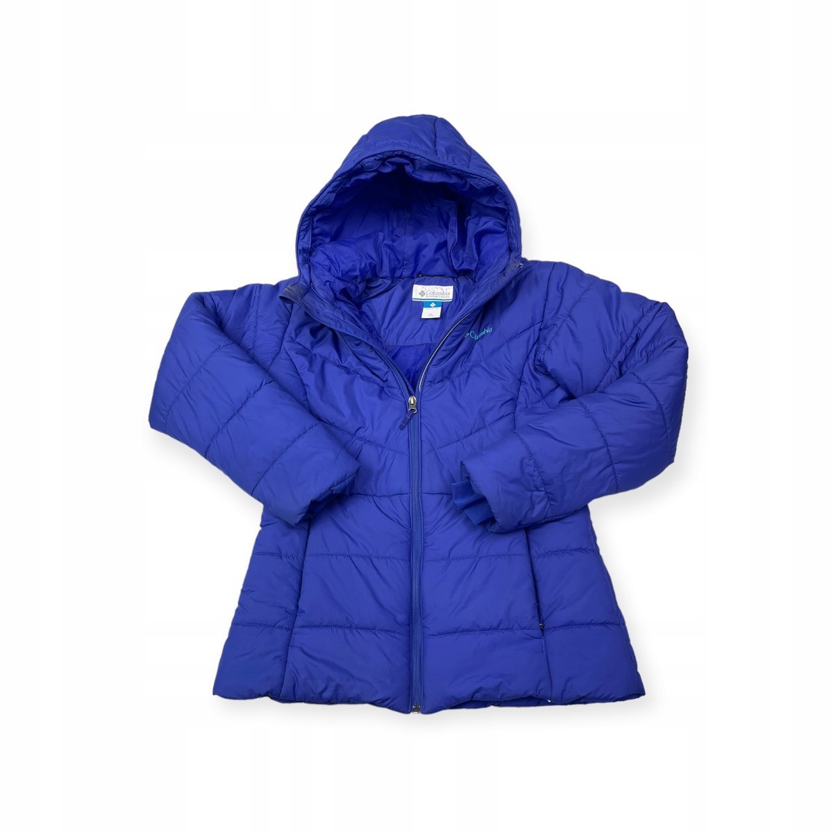 Zimowa pikowana kurtka dziewczęca z kapturem Columbia XL 16+ lat