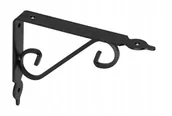 Zawiasy, okucia i inne akcesoria - Wspornik Półki Stalowy Ozdobny Czarny 190x140 - miniaturka - grafika 1