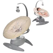 Leżaczki i huśtawki - LORELLI BELLA - LEŻACZEK, BUJACZEK BEIGE DOTS - miniaturka - grafika 1