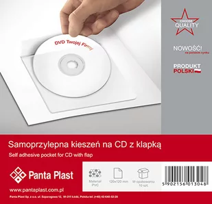 Panta Plast Kieszeń samoprzylepna na CD 290111 - Pudełka i akcesoria na płyty CD - miniaturka - grafika 1