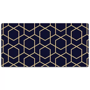 Podkładka na biurko z nadrukiem Ciemne geometryczne kostki 120x60 cm - Podkładki na biurko - miniaturka - grafika 1