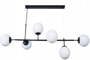 Lampa Wisząca Sufitowa Żyrandol Czarna Kule Led - Lampy sufitowe - miniaturka - grafika 1