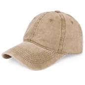 Czapki i chusty sportowe męskie - Czapka Unisex Vintage Peak W Kolorze Beżowym - miniaturka - grafika 1