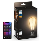 Systemy inteligentnych domów - Philips Hue White E27 7W Filament ST72 550lm - miniaturka - grafika 1