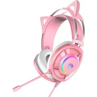 Słuchawki - Dareu EH469 USB RGB (różowe) - miniaturka - grafika 1