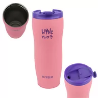 Kubki termiczne - KUBEK TERMICZNY METALOWY RÓŻOWY 410ml KITE - miniaturka - grafika 1