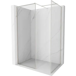 Mexen Kioto-F ścianka prysznicowa Walk-in z ramką 100 x 70 cm, transparent 8 mm, nikiel szczotkowany - 800-100-202-04-97-070 - Ścianki i drzwi prysznicowe - miniaturka - grafika 1