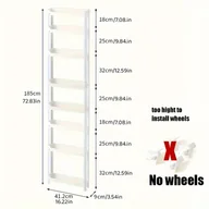 Inne - TEMU Ultracienka, ośmiowarstwowa szafka do przechowywania, niezbędna w ciasnych przestrzeniach, odpowiednia do drzwi łazienkowych i kuchennych, - miniaturka - grafika 1