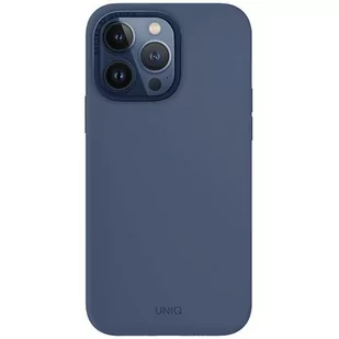 UNIQ etui Lino Hue iPhone 15 Pro Max 6.7" Magclick Charging granatowy/navy blue - Etui i futerały do telefonów - miniaturka - grafika 1