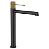 Baterie umywalkowe - Sapho Solaris bateria umywalkowa wysoka czarny mat WD006G - miniaturka - grafika 1